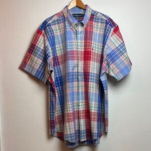 Polo Ralph Lauren Men’s Classic Fit Plaid Button-Down Short Sleeve Shirt XXL